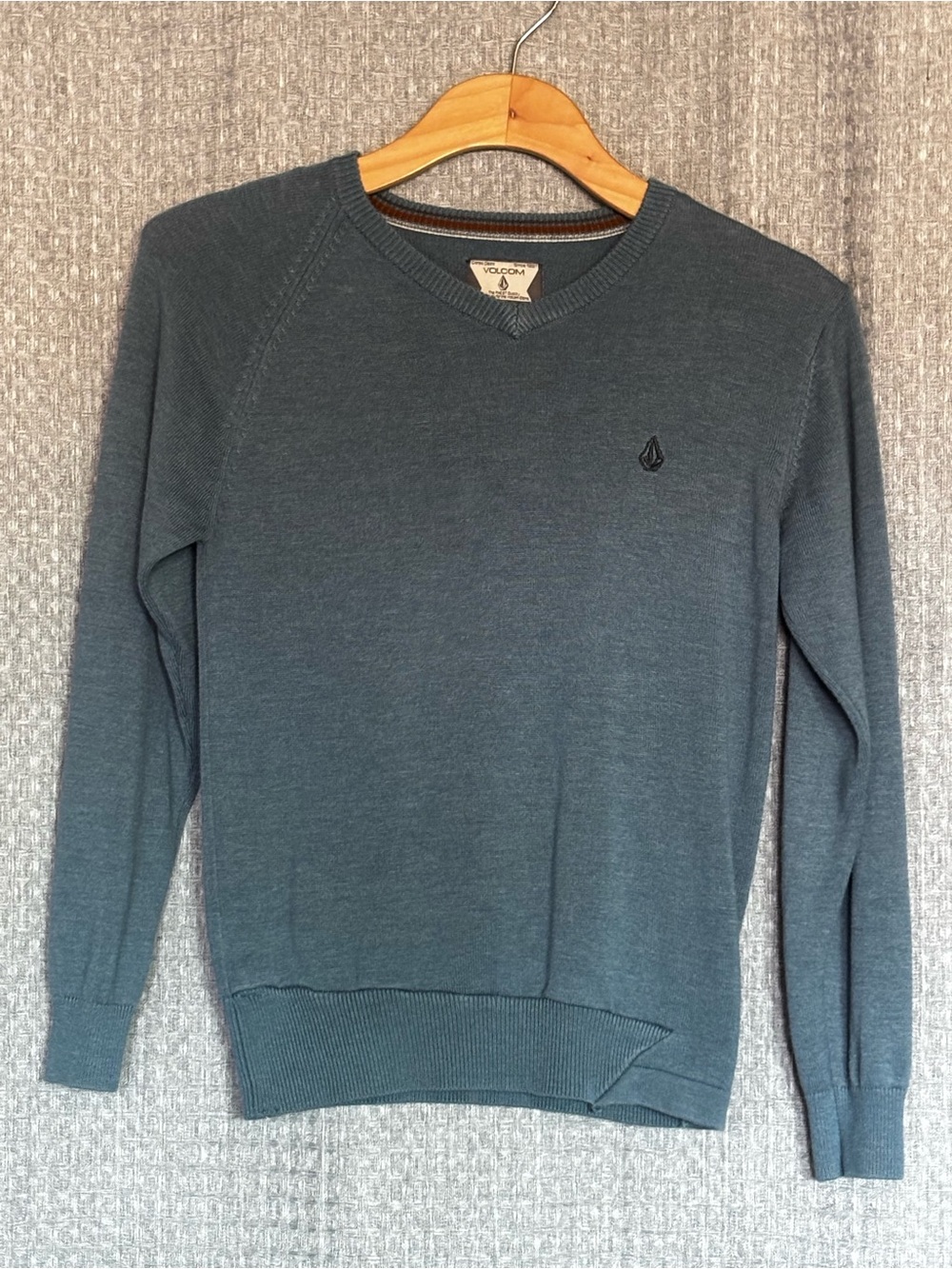 Volcom Boys Slate Gray V-Neck Sweater